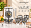 Devidayal La Vista Lemon Set 5 Pcs – Premium Stainless Steel Jug with 4 Designer Tumblers | Elegant Jug Tumbler Serving Set