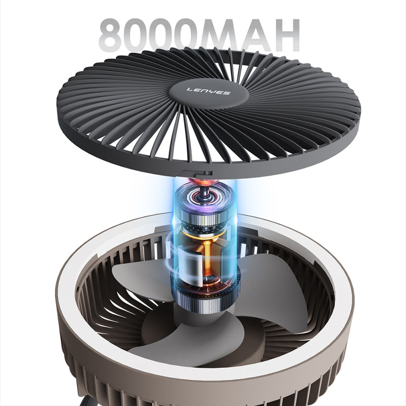 Lenyes LHF11 LED Illuminated 4-Stage Multifunctional Cooling Fan