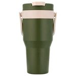 Oliveware Titan 750 ml Traveller Mug | Stainless Steel Inner | Insulated Plastic Body | Hot & Cold Beverage Travel Cup- Green