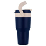 Oliveware Titan 750 ml Traveller Mug | Stainless Steel Inner | Insulated Plastic Body | Hot & Cold Beverage Travel Cup- Blue