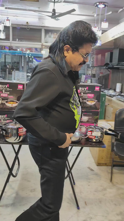 PNB Kitchenmate Euro Duo 3 Litre Triply Stainless Steel Pressure Cooker with Free 22 cm Triply Honeycomb Coated Kadhai | Induction & Gas Compatible | Premium Cookware Combo