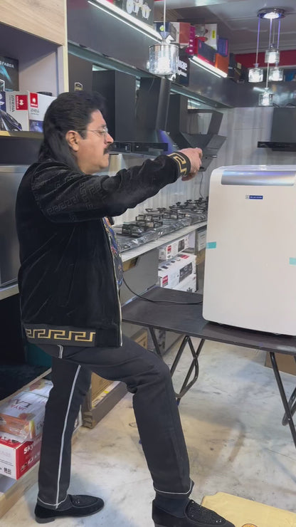 Blue Star 1.1 Ton Fixed Speed Portable AC (Copper, Anti Bacterial Silver Coating, Self Diagnosis, Comfort Sleep, Auto Mode, Remote Control Operations, Gold Fins, PC12DB, White)