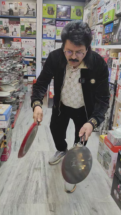 Vinod Legacy Pre-Seasoned Cast Iron Frypan - 20 cm | Non-Toxic | Enamel-Free & Coating-Free | Gas Compatible | Black