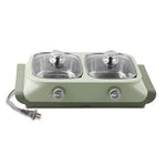 Jaypee Twin Power -2 Removable Steel Bowls Electric Casserole Set -1100ml each (Reheat Your Meal in Just 30 Minutes)