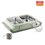 Jaypee Twin Power -2 Removable Steel Bowls Electric Casserole Set -1100ml each (Reheat Your Meal in Just 30 Minutes)