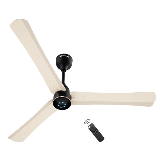 Atomberg Renesa Halo Smart 1200mm,5-star BLDC fan,Remote Ceiling fan for Home,Works with Alexa,65% Energy Saving,High Air Delivery,LED Speed Indicator,3-Year Warranty,Newly Launched (SS Ivory & Black)