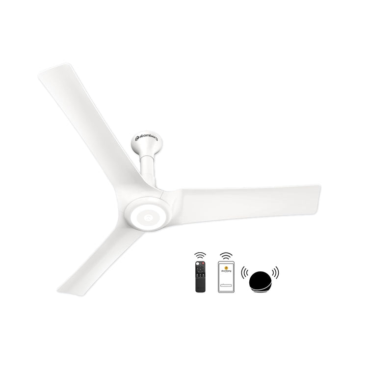 Atomberg Aris Starlight 1200mm BLDC Ceiling Fan with Underlight, IoT &amp; Remote Control | Smart Fan with Noiseless Operation (Marble White)