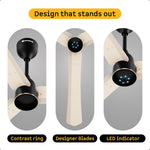 Atomberg Renesa Halo Smart 1200mm,5-star BLDC fan,Remote Ceiling fan for Home,Works with Alexa,65% Energy Saving,High Air Delivery,LED Speed Indicator,3-Year Warranty,Newly Launched (SS Ivory & Black)