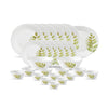 La Opala Diva, Ivory Collection, Opal Glass Dinner Set 27 pcs, Autumn Shadow, White