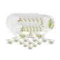 La Opala Diva, Ivory Collection, Opal Glass Dinner Set 27 pcs, Autumn Shadow, White