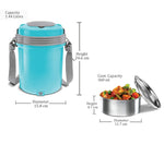 MILTON Electron Lunch Box 4 Stainless Steel Containers, 360 ml Each, Portable Food Heating Hotpot Electric Tiffin, Ivory for Office, Travel, Make Your Mealtime Easy