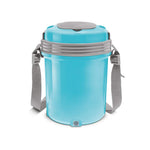 MILTON Electron Lunch Box 4 Stainless Steel Containers, 360 ml Each, Portable Food Heating Hotpot Electric Tiffin, Ivory for Office, Travel, Make Your Mealtime Easy