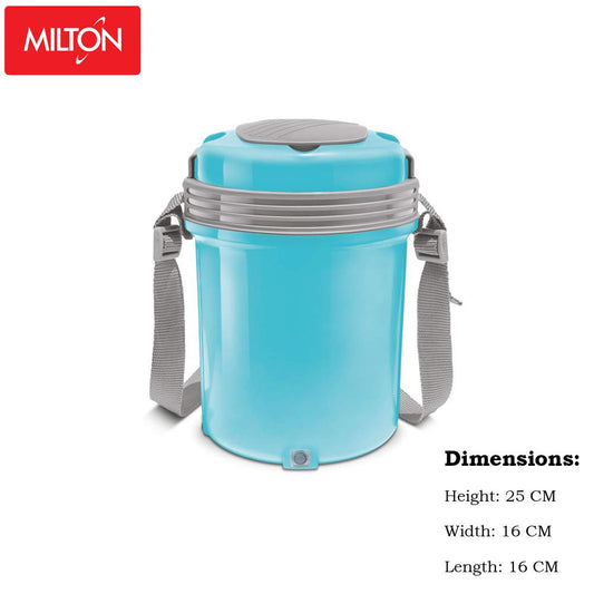 MILTON Electron Lunch Box 4 Stainless Steel Containers, 360 ml Each, Portable Food Heating Hotpot Electric Tiffin, Ivory for Office, Travel, Make Your Mealtime Easy