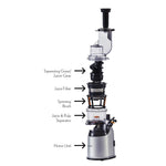 Borosil Health Pro Cold Press Slow Juicer WB14, Portable Slow Juicer, Compact Design, For Fresh Fruits & Vegetables, 200 W