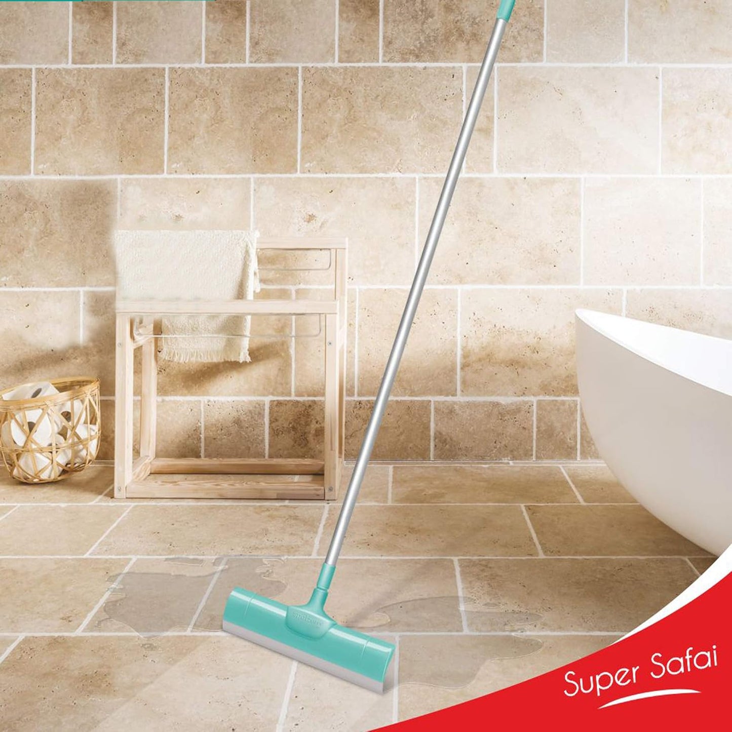 Spotzero By Milton Plastic Slender Floor Wiper (Aqua Green)