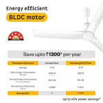 Atomberg Aris Contour Smart 1200mm BLDC Ceiling Fan with IoT & Remote,5 star,Best-in-class Air Delivery,Silent Operation,Free Installation, Award Winning Sleek Design, 3 Year Warranty (Marble White)