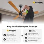 Atomberg Aris 1200mm BLDC Ceiling Fan with IoT & Remote Control | Smart Fan with Noiseless Operation (Dark Teakwood)