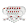 La Opala Diva, Classique Collection, Opal Glass Dinner Set 27 pcs, Soul Passion, White, Standard