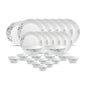 La Opala Diva, Classique Collection, Opal Glass Dinner Set 27 pcs, Misty Drops, White, Standard