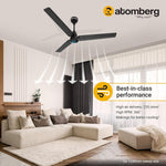 Atomberg Renesa 1200mm BLDC Ceiling Fan with Remote Control | BEE 5 star Rated Energy Efficient Ceiling Fan | High Air Delivery with LED Indicators | 3 Year Warranty (Midnight Black)
