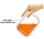 Borosil Klip N Store Rectangular Borosilicate Glass Container (Transparent, 370 ml)